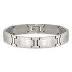 Stainless Steel Brushed and Polished Link Bracelet for Men