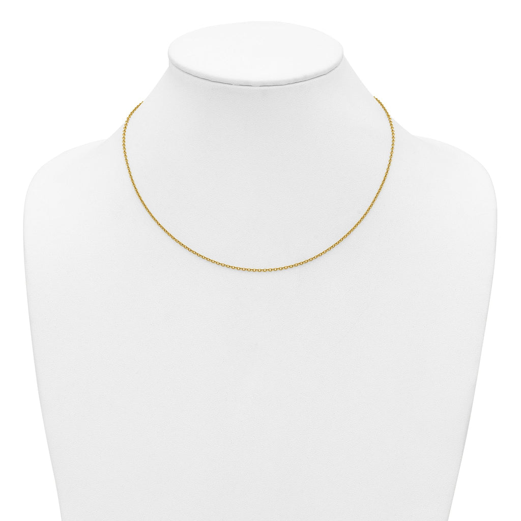 14K Gold Filled Adjustable Cable Chain Necklace in 1.7mm Width