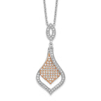 Sophia Jewelers Rose Gold-Plated Sterling Silver PavÃƒÆ’Ã†â€™Ãƒâ€šÃ†â€™ÃƒÆ’Ã¢â‚¬Å¡Ãƒâ€šÃ‚Â© Necklace with CZ Elegance