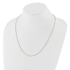 14K White Gold Adjustable 1.4mm Wheat Chain