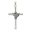 Sterling Silver 925 Antiqued Cross Pendant with 3D Design