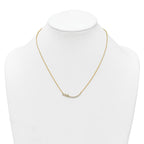 14k 3/8 carat Lab Grown Diamond VS+ F+ Complete 18 inch Fashion Hearts Bar Necklace