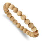 8mm Cypress Wood Beaded Stretch Bracelet for Men