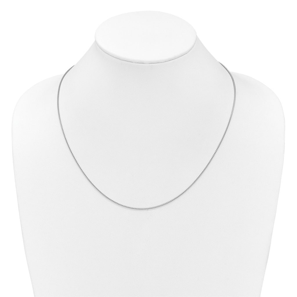 14K White Gold Adjustable 1.25mm Franco Chain