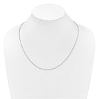 14K White Gold Adjustable 1.25mm Franco Chain