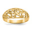 14K Paisley Diamond-cut Design Dome Ring
