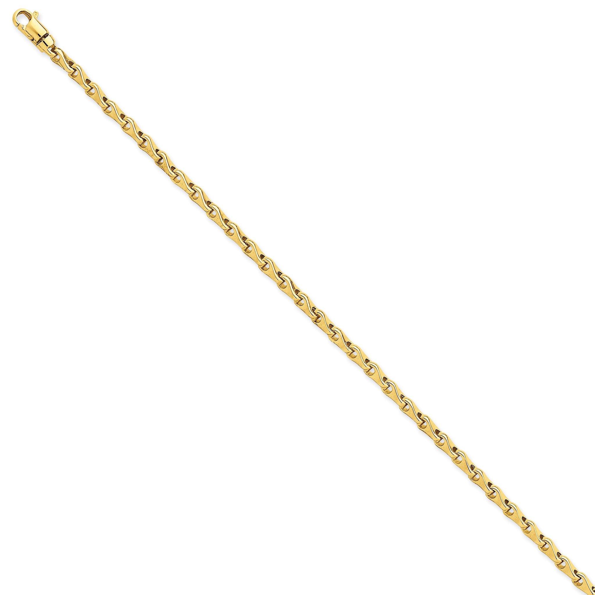 14K Gold Polished Fancy Link Bracelet with Lobster Clasp
