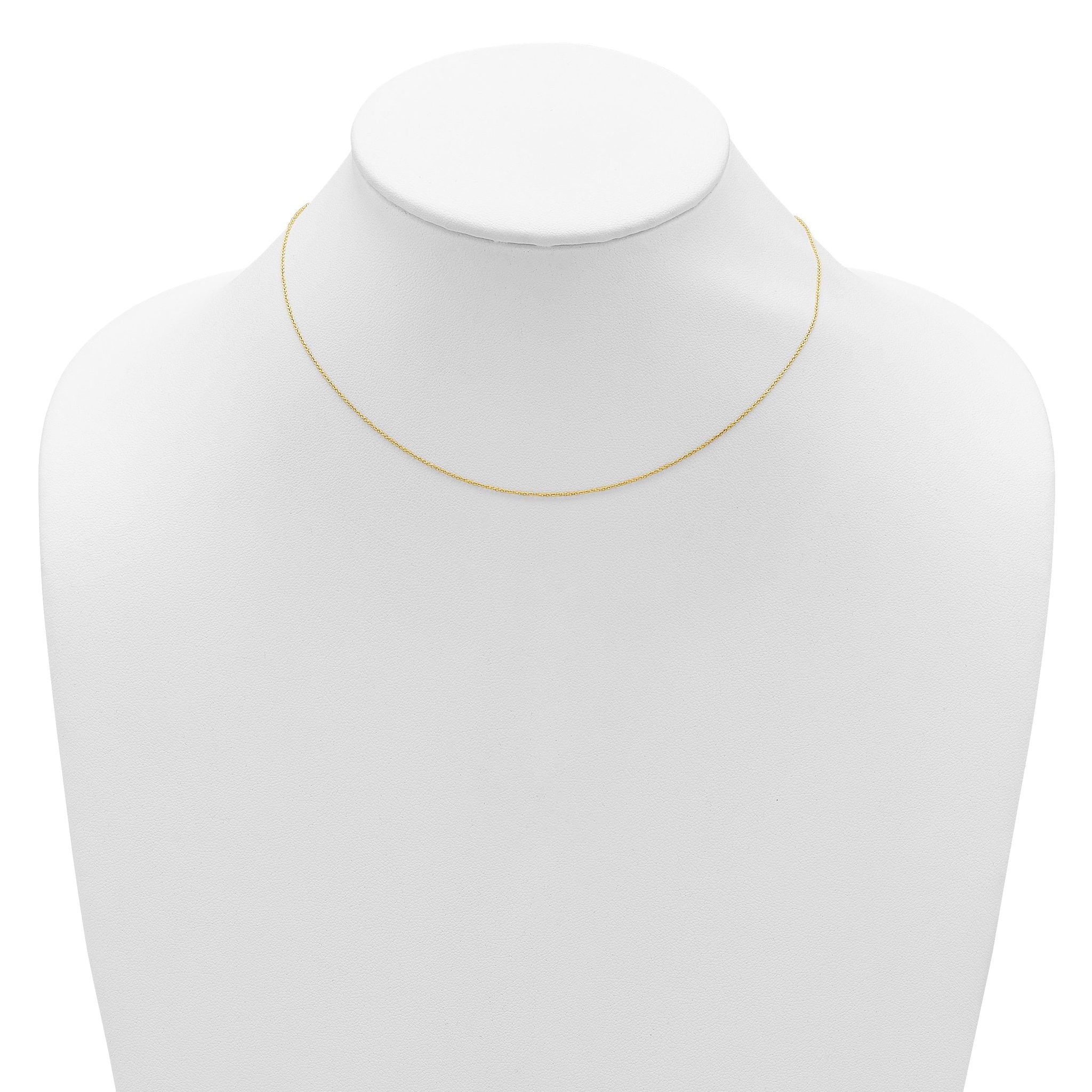 Adjustable Round Cable Chain in 14K Yellow Gold