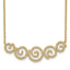 Sophia Jewelers Sterling Silver Gold-Tone CZ Swirl Necklace Unisex