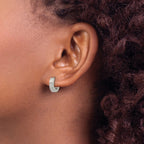 Titanium Polished Huggie Hoop Earrings for Women