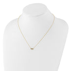 10K Polished CZ Evil Eye Necklace