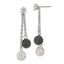 Stainless Steel Polished Multi-color Crystal Drop Dangle Earrings for Women