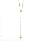 Sophia Jewelers 14K Gold Polished Rosary Necklace 24 Elegant Design