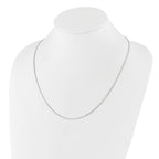 Sterling Silver RH-plated Adjustable 1.1mm Box Chain