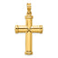 14K Gold Polished Cross Pendant with 3D Design  Elegant & Timeless