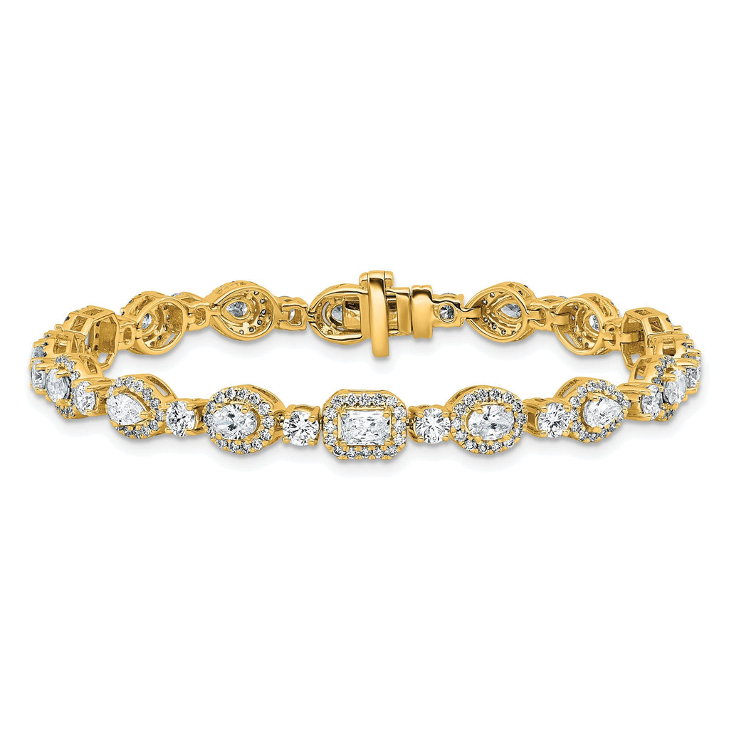 14k 5 5/8 carat Lab Grown Diamond VS+ F+ Complete Fashion Tennis Bracelet