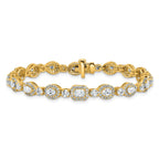 14k 5 5/8 carat Lab Grown Diamond VS+ F+ Complete Fashion Tennis Bracelet