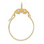 14K Gold Polished Butterfly Charm Holder Elegant Solid Pendant