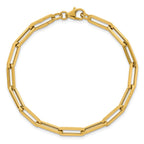 14k Polished 4.3mm Paperclip Link 7.5 inch Bracelet