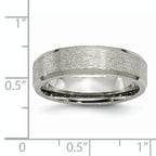 Beveled Edge Wedding Band in Titanium, 6mm