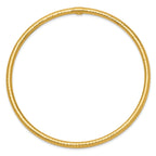 14k 3mm Diamond-cut Tube Slip-on Bangle