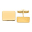 Polished 14K Yellow Gold Rectangular Cuff Links