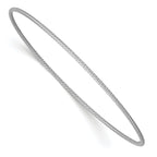Sophia Jewelers 14K White Gold Textured Bangle with Polished Finish