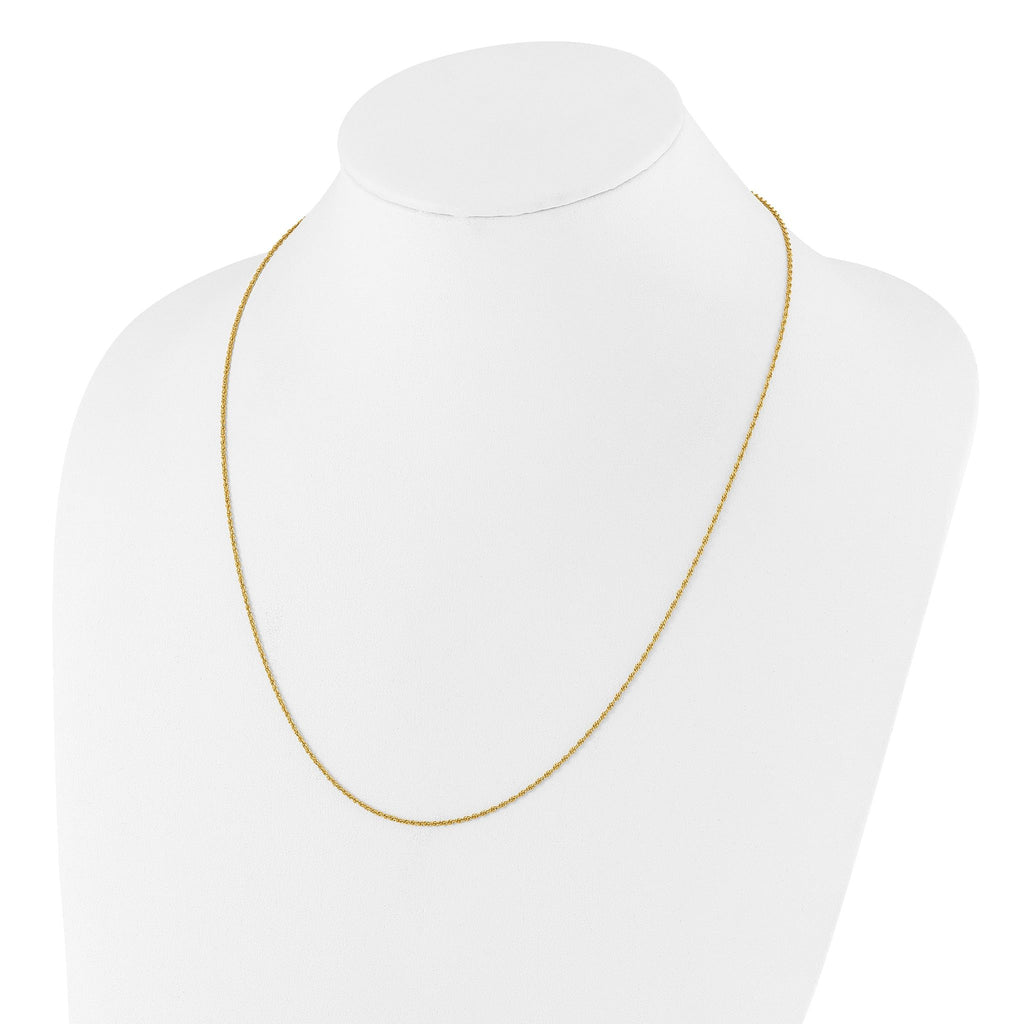 Sterling Silver Gold-plated Adjustable 1.35mm Loose Rope Chain