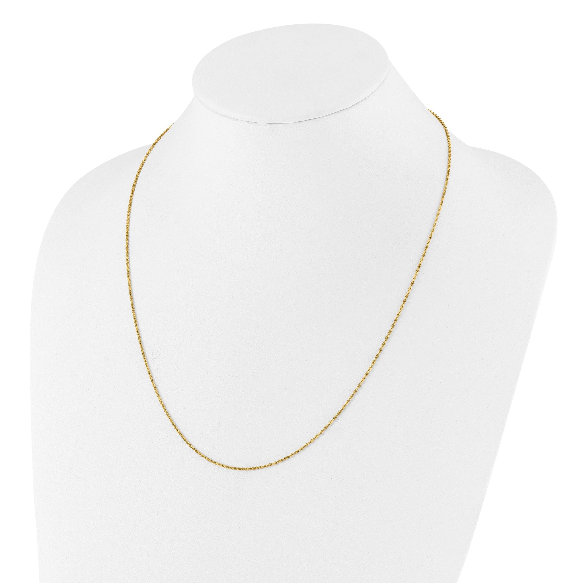 Sterling Silver Gold-plated Adjustable 1.35mm Loose Rope Chain