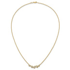 14k 3/4 carat Lab Grown Diamond VS+ F+ Round Complete 18 inch Pear-Link Bar Necklace