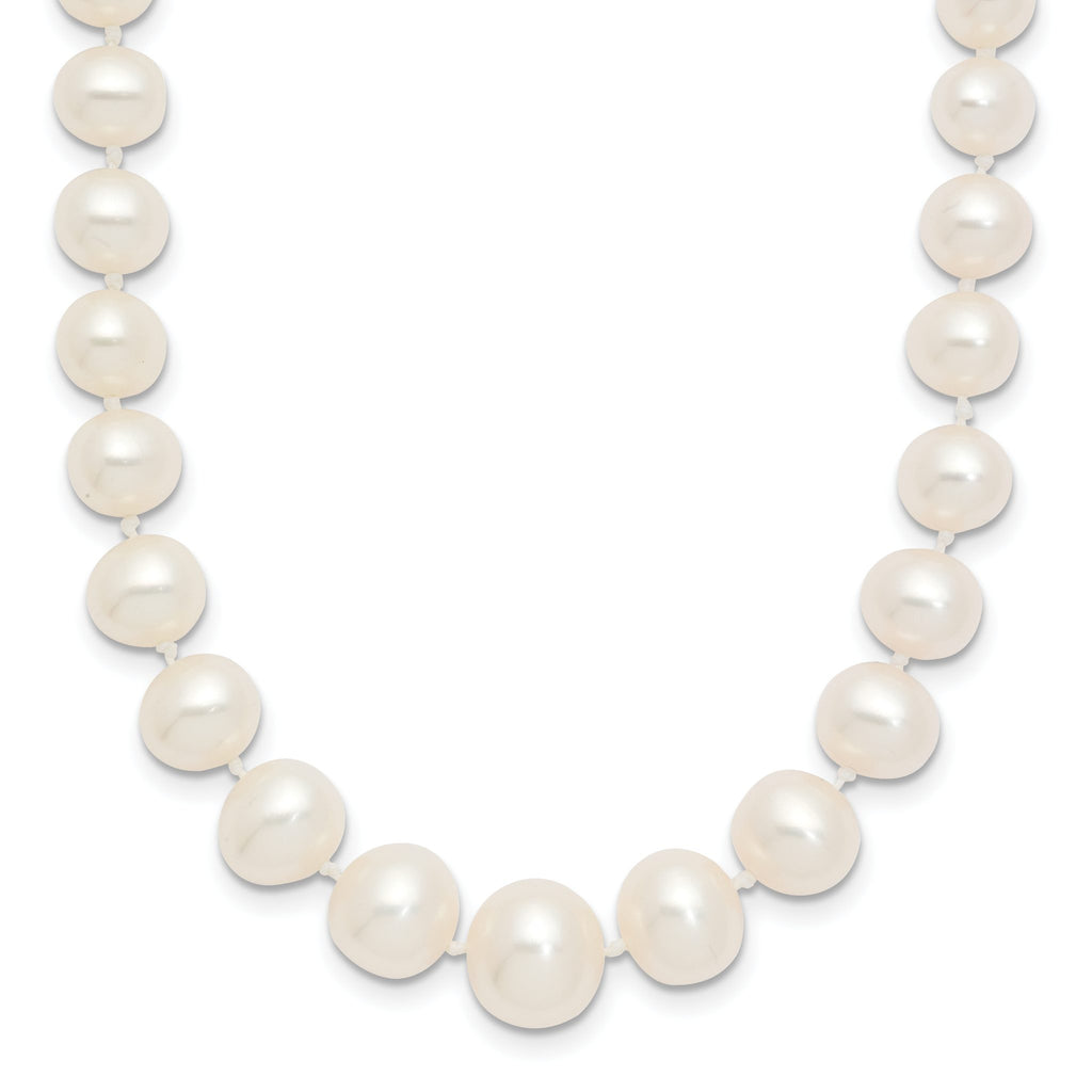 14K Gold Filled 4-8mm Graduated White Cultured Freshwater Pearl Necklace