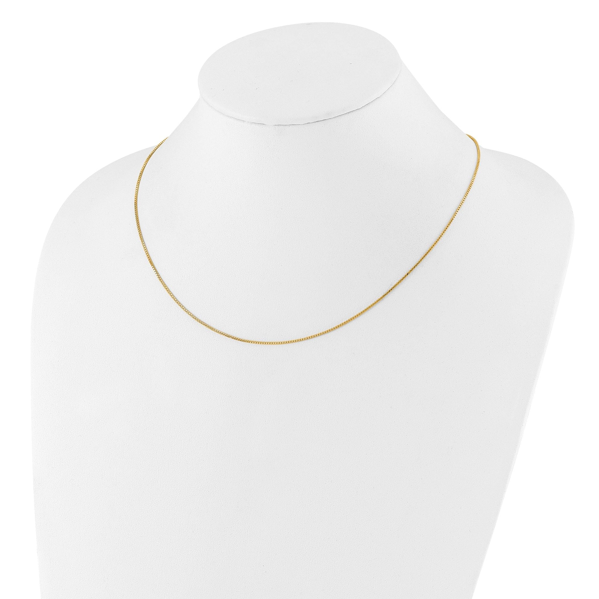 Adjustable Box Chain in Gold-Plated Sterling Silver