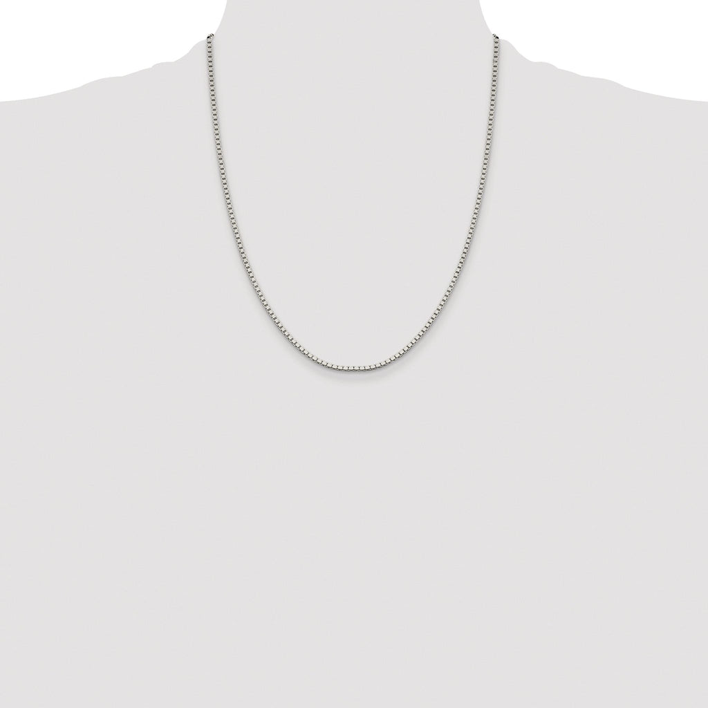 Box Chain Necklace in Sterling Silver, 1.9mm