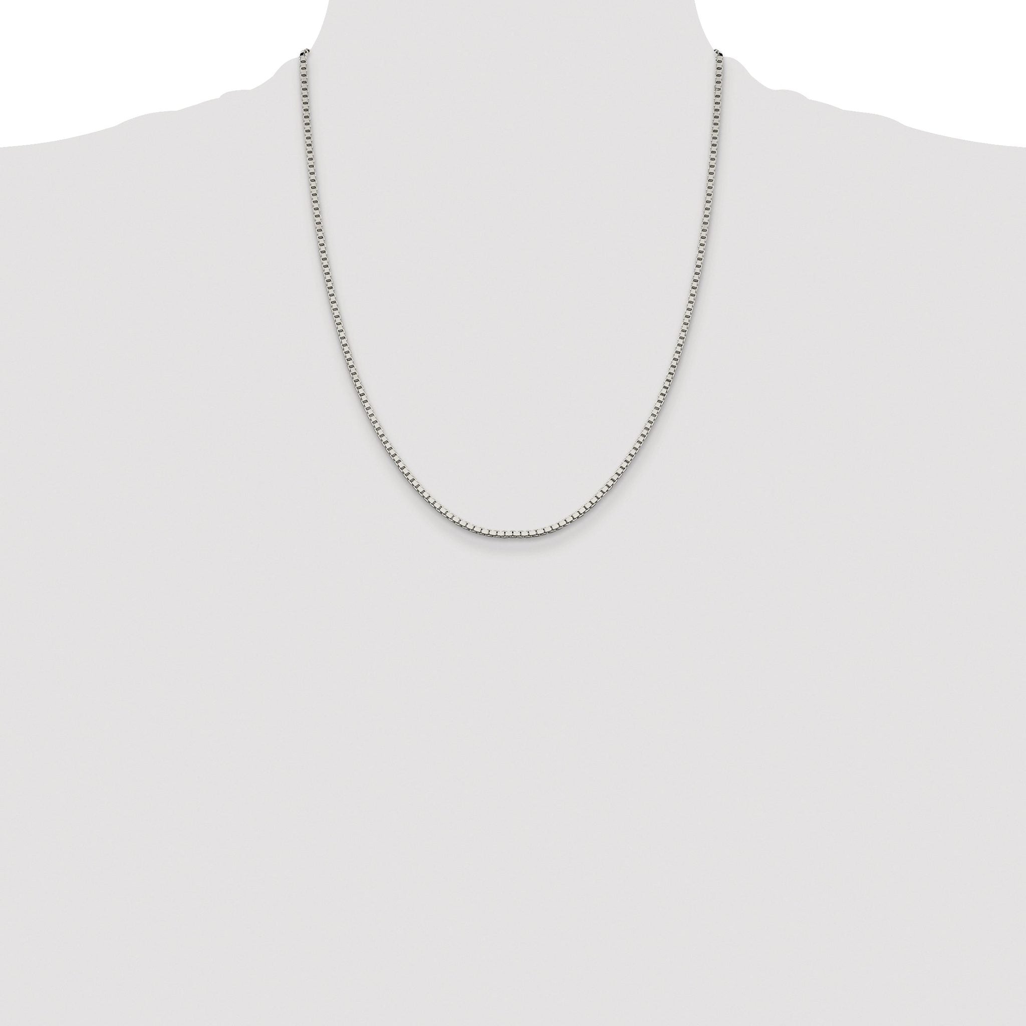Box Chain Necklace in Sterling Silver, 1.9mm