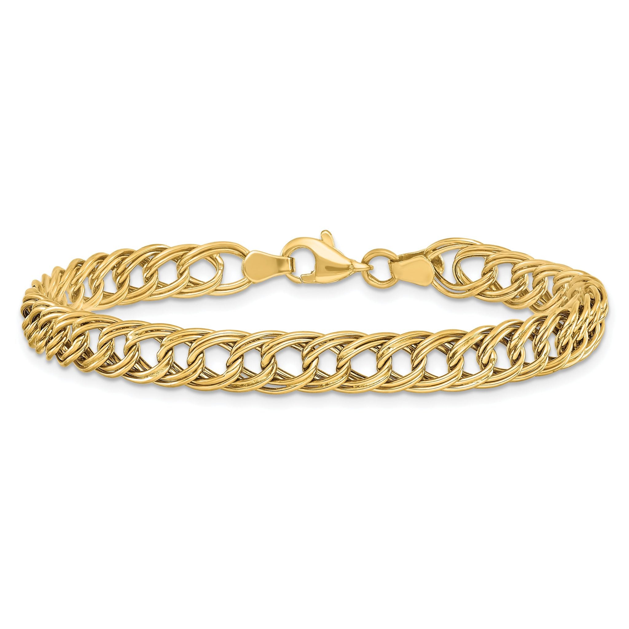 14K Yellow Gold Fancy Link Bracelet