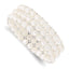Sophia Jewelers White Freshwater Pearl Multi-Row Stretch Bracelet