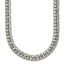 Polished Double Curb Chain Necklace in Stainless Steel, 7.25mm