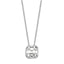 Sterling Silver Diamonique Round Pendant on 18 Cable Chain