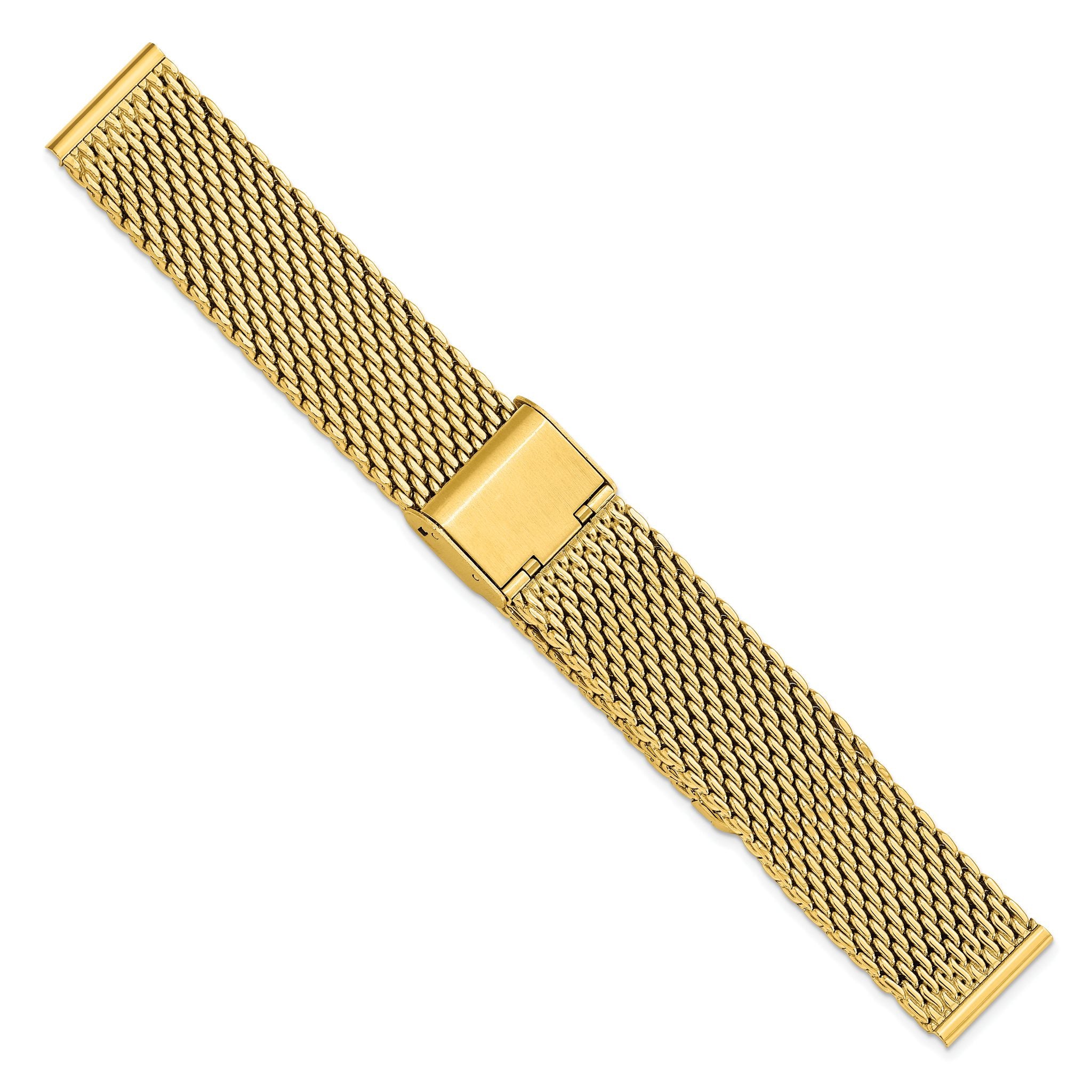 Gold-Tone Mesh Watch Strap in Stainless Steel, 20mm Secondary image