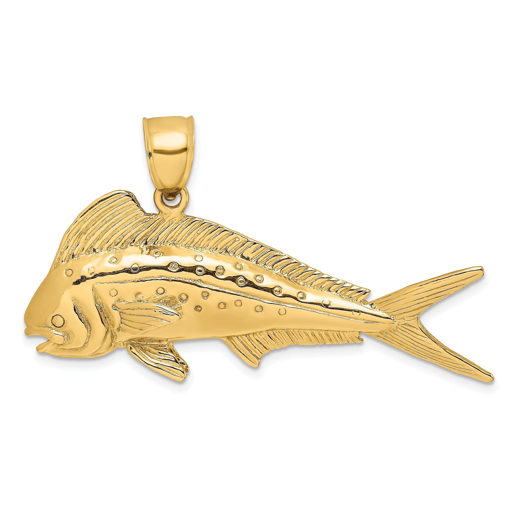 14K 3-D Female Dorado (Mahi-Mahi) Charm Main image