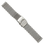 20mm Stainless Steel Shark Mesh with Divers Clasp 7 inch Watch Strap