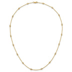 14k Complete 3/8 carat Bezel-set Diamond and Cable Chain 16-Station 16 inch Necklace