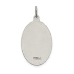 Sterling Silver 925 Saint Jude Antiqued Solid Pendant, Vintage Elegance