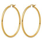 14K Gold Filled 2.30 x 50mm Eurowire Hoop Earrings