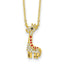 Cheryl Sterling Silver Gold-Plated CZ Giraffe Necklace Elegant Gift Ready Design