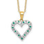 Sophia Jewelers 18K Gold-Plated Sterling Silver Necklace with Emerald & Diamond Mystique