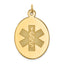 14K Non-enameled Medical Jewelry Pendant