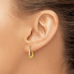 10K Polished Hollow Fancy Hoops