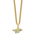 Luxury Giftware by Jere Pewter Bejeweled Crystals Gold-tone Enameled HAMILTON Hummingbird Trinket Box with Matching 18 Inch Necklace