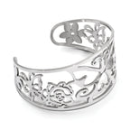 Stainless Steel Polished Fancy Cuff Bracelet for Women